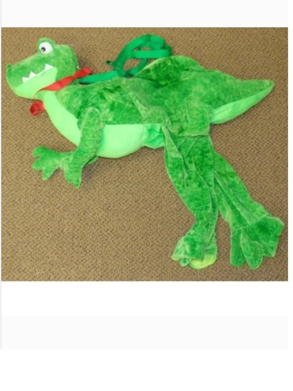 Dinosaur Halloween Costume Rider Step In 3T/4T Green Stuffed Plush T-Rex Toddler